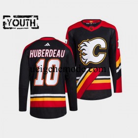 Kinder Calgary Flames Eishockey Trikot Jonathan Huberdeau 10 Adidas 2022-2023 Reverse Retro Schwarz Authentic